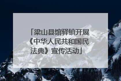梁山县馆驿镇开展《中华人民共和国民法典》宣传活动