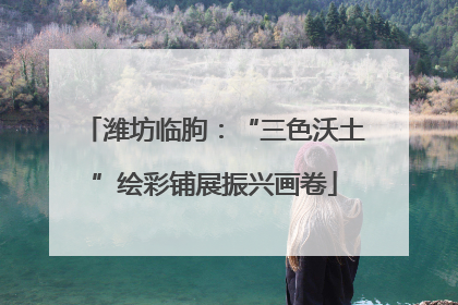 潍坊临朐：“三色沃土”绘彩铺展振兴画卷