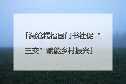 澜沧糯福国门书社促“三交”赋能乡村振兴