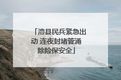 澧县民兵紧急出动 连夜封堵管涌除险保安全