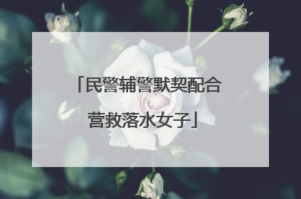 民警辅警默契配合 营救落水女子