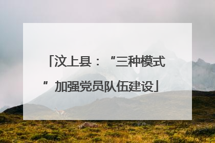 汶上县：“三种模式”加强党员队伍建设