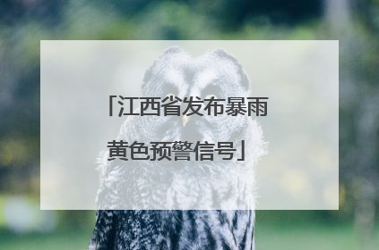 江西省发布暴雨黄色预警信号