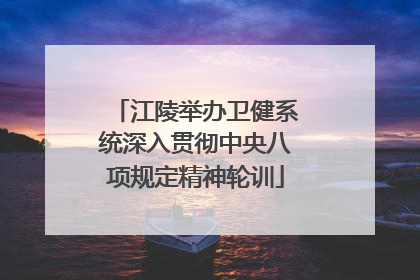江陵举办卫健系统深入贯彻中央八项规定精神轮训