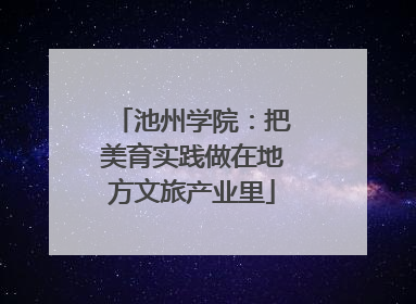 池州学院：把美育实践做在地方文旅产业里
