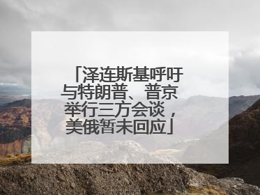 泽连斯基呼吁与特朗普、普京举行三方会谈，美俄暂未回应