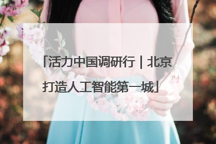 活力中国调研行｜北京打造人工智能第一城