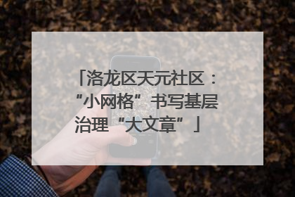 洛龙区天元社区：“小网格”书写基层治理“大文章”