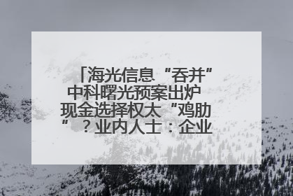 海光信息“吞并”中科曙光预案出炉 现金选择权太“鸡肋”？业内人士：企业不想大量现金流出