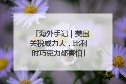 海外手记｜美国关税威力大，比利时巧克力都害怕