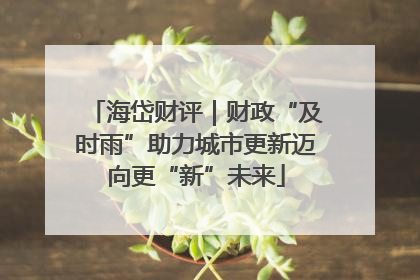 海岱财评｜财政“及时雨”助力城市更新迈向更“新”未来