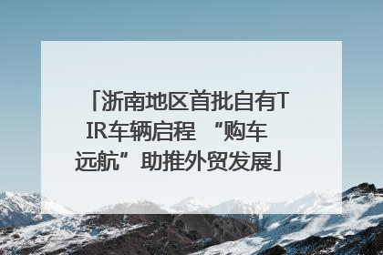 浙南地区首批自有TIR车辆启程 “购车远航”助推外贸发展