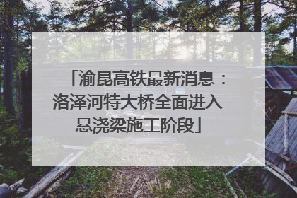 渝昆高铁最新消息：洛泽河特大桥全面进入悬浇梁施工阶段
