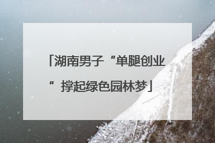 湖南男子“单腿创业”撑起绿色园林梦