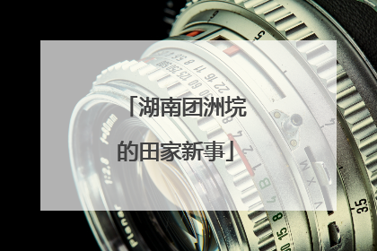 湖南团洲垸的田家新事