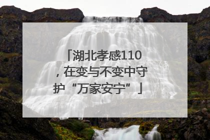 湖北孝感110，在变与不变中守护“万家安宁”