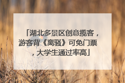 湖北多景区创意揽客，游客背《离骚》可免门票，大学生通过率高