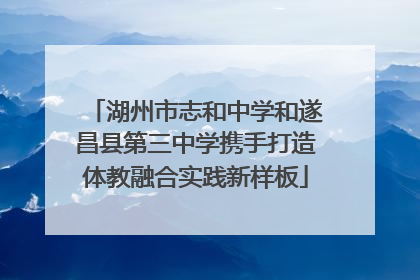 湖州市志和中学和遂昌县第三中学携手打造体教融合实践新样板