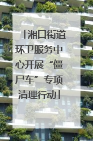 湘口街道环卫服务中心开展“僵尸车”专项清理行动