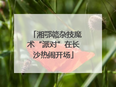 湘鄂赣杂技魔术“派对”在长沙热闹开场