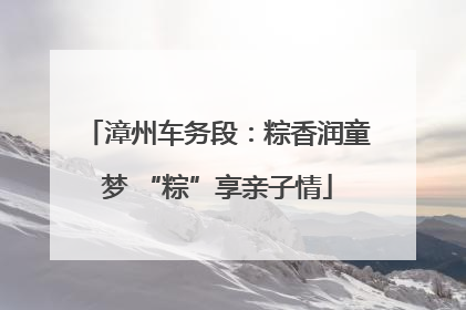漳州车务段：粽香润童梦 “粽”享亲子情
