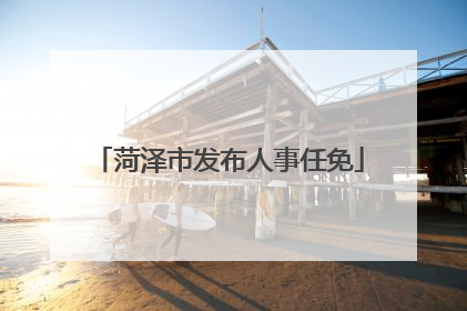 菏泽市发布人事任免