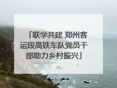联学共建 郑州客运段高铁车队党员干部助力乡村振兴