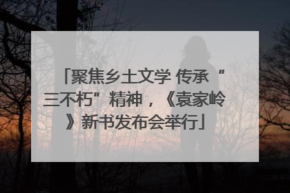 聚焦乡土文学 传承“三不朽”精神，《袁家岭》新书发布会举行