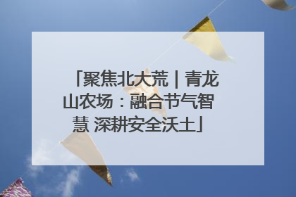 聚焦北大荒｜青龙山农场：融合节气智慧 深耕安全沃土