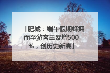 肥城：端午假期蜂拥而至游客量暴增500%，创历史新高