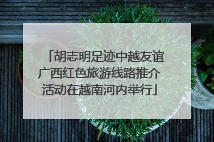 胡志明足迹中越友谊广西红色旅游线路推介活动在越南河内举行
