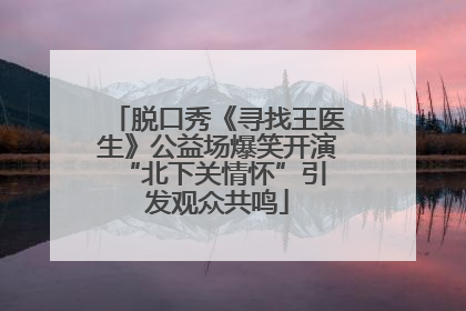 脱口秀《寻找王医生》公益场爆笑开演 “北下关情怀”引发观众共鸣