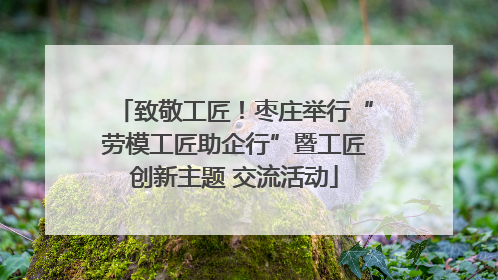 致敬工匠！枣庄举行“劳模工匠助企行”暨工匠创新主题 交流活动