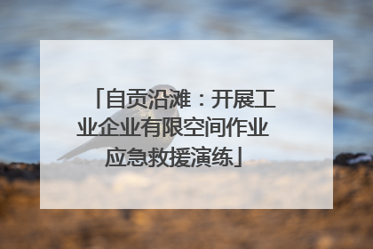 自贡沿滩：开展工业企业有限空间作业应急救援演练