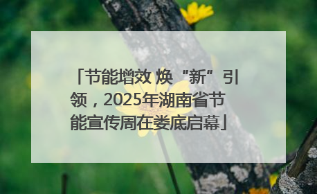 节能增效 焕“新”引领，2025年湖南省节能宣传周在娄底启幕