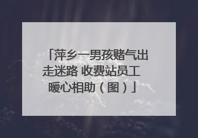 萍乡一男孩赌气出走迷路 收费站员工暖心相助（图）