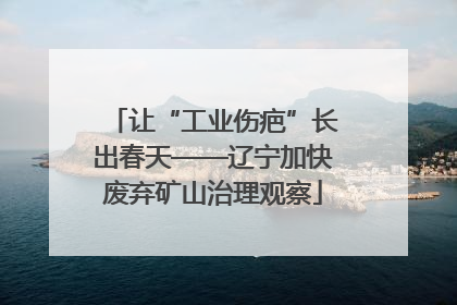 让“工业伤疤”长出春天——辽宁加快废弃矿山治理观察