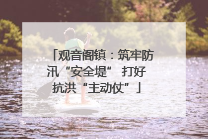 观音阁镇：筑牢防汛“安全堤” 打好抗洪“主动仗”