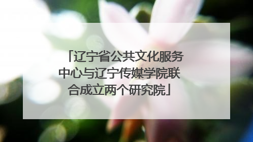 辽宁省公共文化服务中心与辽宁传媒学院联合成立两个研究院