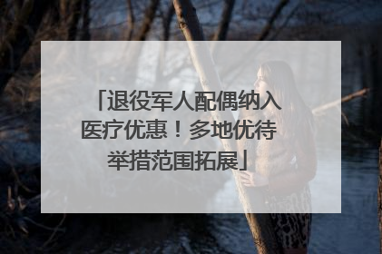 退役军人配偶纳入医疗优惠！多地优待举措范围拓展