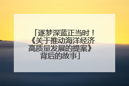 逐梦深蓝正当时！《关于推动海洋经济高质量发展的提案》背后的故事