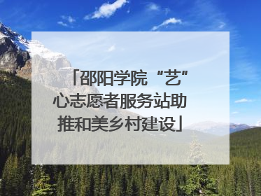 邵阳学院“艺”心志愿者服务站助推和美乡村建设