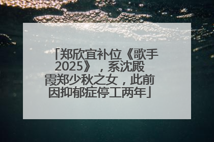 郑欣宜补位《歌手2025》，系沈殿霞郑少秋之女，此前因抑郁症停工两年