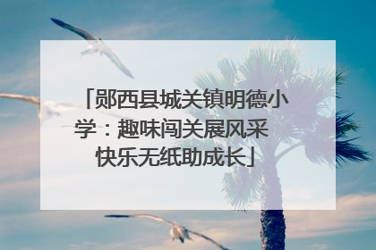 郧西县城关镇明德小学：趣味闯关展风采 快乐无纸助成长