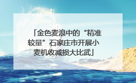 金色麦浪中的“精准较量”石家庄市开展小麦机收减损大比武