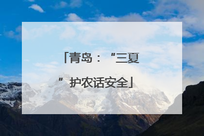 青岛：“三夏”护农话安全