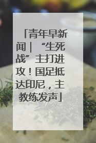 青年早新闻｜“生死战”主打进攻！国足抵达印尼，主教练发声