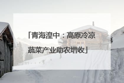 青海湟中：高原冷凉蔬菜产业助农增收