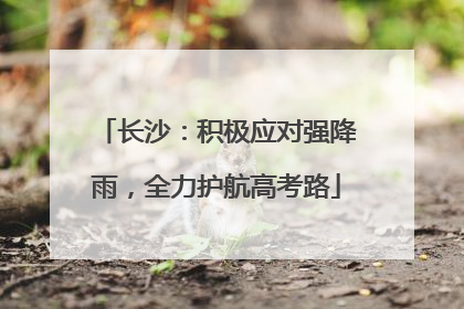长沙：积极应对强降雨，全力护航高考路