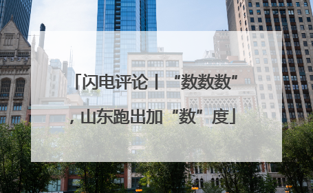 闪电评论丨“数数数”，山东跑出加“数”度